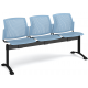 Santana Perforated Back Plastic Seating Bench With 3 Seats